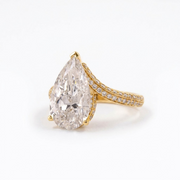Ready-to-Ship 5.70 CT Pear Diamond Solitaire Engagement Ring in 14K Yellow Gold